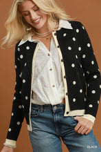 Load image into Gallery viewer, Black Polka Dot Layered Cardigan
