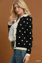 Load image into Gallery viewer, Black Polka Dot Layered Cardigan
