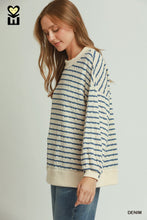 Load image into Gallery viewer, Blue Stripe L/S Top
