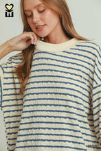 Load image into Gallery viewer, Blue Stripe L/S Top
