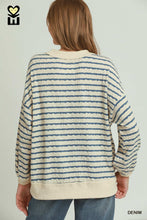Load image into Gallery viewer, Blue Stripe L/S Top
