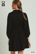 Load image into Gallery viewer, Black Luxe Knit Zip Dress
