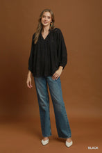Load image into Gallery viewer, Black Jacquard Top
