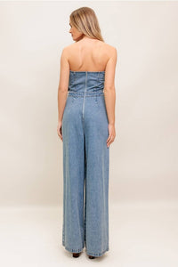 Denim Buckle Jumpsuit