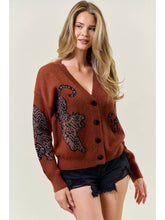Load image into Gallery viewer, Rust Cheetah Cardigan
