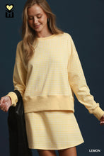 Load image into Gallery viewer, Lemon Gingham Pullover
