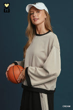 Load image into Gallery viewer, Cream + Black Striped Top
