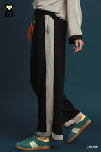 Load image into Gallery viewer, Black + Cream Stripe Pants
