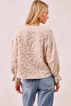 Load image into Gallery viewer, Textured Mocha Floral Top
