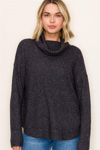 Charcoal Tulip Hem Sweater
