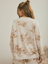 Load image into Gallery viewer, Khaki Floral Toile Sweatshirt
