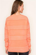 Load image into Gallery viewer, Coral Striped Sweater
