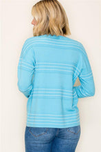 Load image into Gallery viewer, Staccato Sky Striped Textured Sweater
