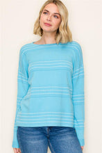 Load image into Gallery viewer, Staccato Sky Striped Textured Sweater

