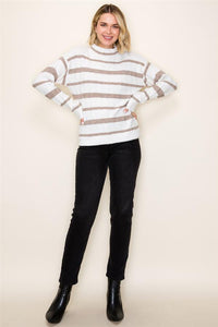 Taupe Stripe Sweater