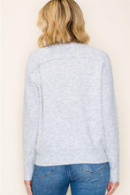 Load image into Gallery viewer, Staccato Grey Ribbed Shoulder Sweater

