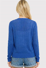 Load image into Gallery viewer, Royal Blue Open Knit Cardi
