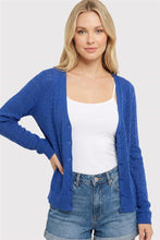Load image into Gallery viewer, Royal Blue Open Knit Cardi
