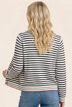 Load image into Gallery viewer, Orange Trim Stripe Cardigan
