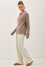 Load image into Gallery viewer, Blush Wide Collar Waffle Sweater
