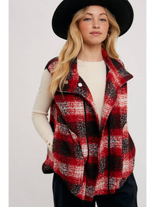 Red Plaid Vest