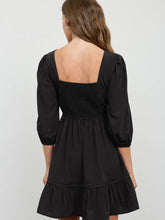 Load image into Gallery viewer, Black Square Neck Mini Dress
