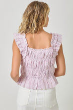 Load image into Gallery viewer, Mystree Lavender Eyelet Tank
