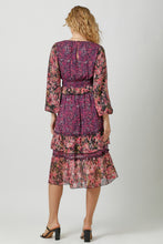 Load image into Gallery viewer, Plum Mixed Floral Dress
