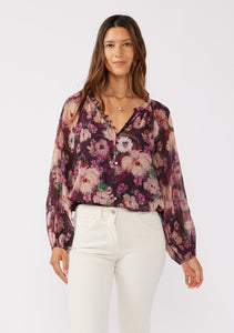 Plum Floral Top