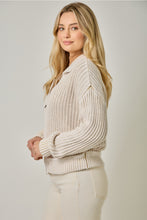 Load image into Gallery viewer, Cream Zip Cardigan
