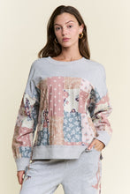 Load image into Gallery viewer, Grey Patchwork Pullover - Plus
