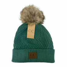 Load image into Gallery viewer, Diagonal Pom Hat
