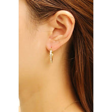 Load image into Gallery viewer, Pave Heart Hoops
