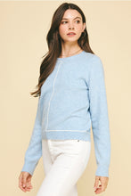 Load image into Gallery viewer, Sky Blue Stitch Detail Sweater
