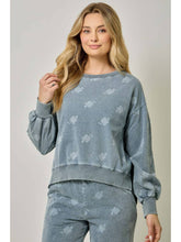 Load image into Gallery viewer, Denim Floral Sweatshirt
