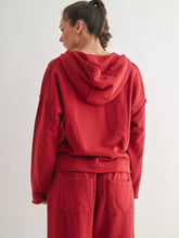 Load image into Gallery viewer, Garnet V-Neck Hoodie
