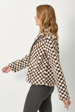 Load image into Gallery viewer, Mocha Fur Checkered Jacket
