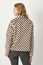 Load image into Gallery viewer, Mocha Fur Checkered Jacket
