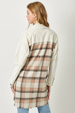 Load image into Gallery viewer, Almond Plaid Shacket
