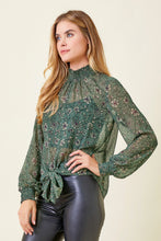 Load image into Gallery viewer, Hunter + Wine Sheer Floral Top
