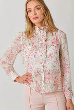 Load image into Gallery viewer, Pink Blossom Button Up Top
