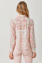 Load image into Gallery viewer, Pink Blossom Button Up Top
