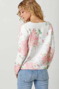 Pink Floral Sweater