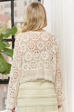 Load image into Gallery viewer, Floral Crochet Open Cardi
