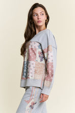 Load image into Gallery viewer, Grey Patchwork Pullover - Plus
