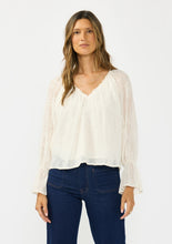 Load image into Gallery viewer, Vanilla Sheer Sleeve Lace Top
