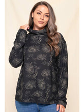 Load image into Gallery viewer, Black Floral Button Back Top
