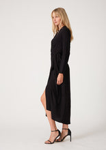 Load image into Gallery viewer, Black Wrap Midi Dress
