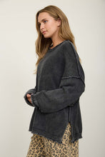 Load image into Gallery viewer, Black Washed Cotton Sweater
