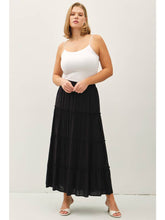 Load image into Gallery viewer, Black Tiered Skirt - Plus
